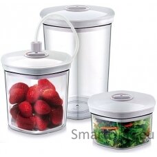 Caso Vacuum Canister Set 01260 3 canisters White/Transparent