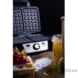 Camry Waffle Maker CR 3046 1600 W Number of pastry 2 Belgium Black/Stainless Steel