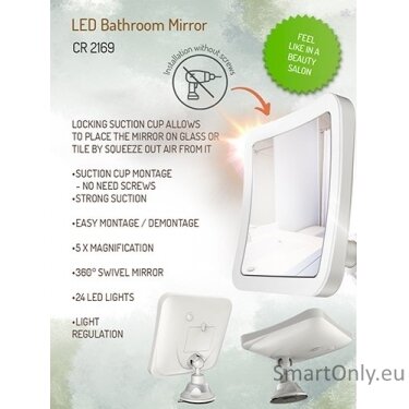 Camry Bathroom Mirror, CR 2169, 16.3 cm, LED mirror, White 2