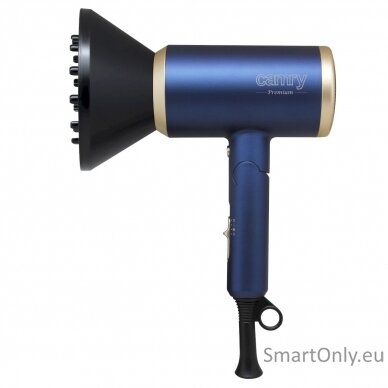 Camry CR 2268 Hair dryer, 1800W ION, Diffuser, Blue/Gold Camry 1