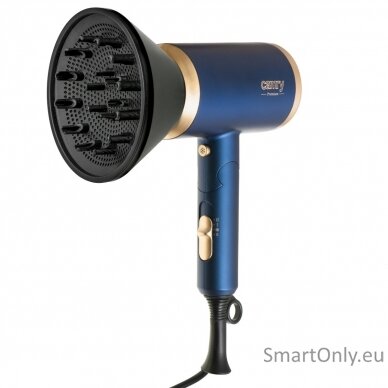 Camry CR 2268 Hair dryer, 1800W ION, Diffuser, Blue/Gold Camry 2