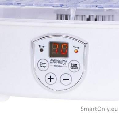 Camry Food Dehydrator CR 6659	 Power 240 W Number of trays 5 Temperature control Integrated timer White 4