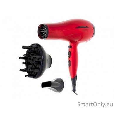 Camry Hair Dryer CR 2253	 2400 W, Number of temperature settings 3, Diffuser nozzle, Red 6