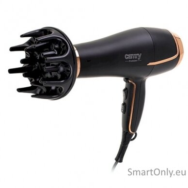 Camry Hair Dryer CR 2255 2200 W, Number of temperature settings 3, Diffuser nozzle, Black 3