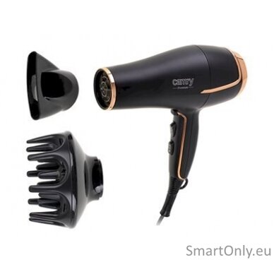 Camry Hair Dryer CR 2255 2200 W, Number of temperature settings 3, Diffuser nozzle, Black 6