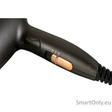 Camry Hair Dryer CR 2261 1400 W, Number of temperature settings 2, Metallic Grey/Gold 2