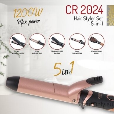 Camry Hair Styler CR 2024 1200 W, Black/Rose gold 5