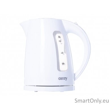 Camry | Kettle | CR 1255 | Standard | 2200 W | 1.7 L | Plastic | 360° rotational base | White 2