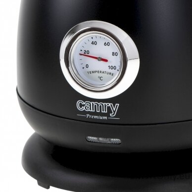 Camry Kettle with a thermometer CR 1344 Electric 2200 W 1.7 L Stainless steel 360° rotational base Black 3