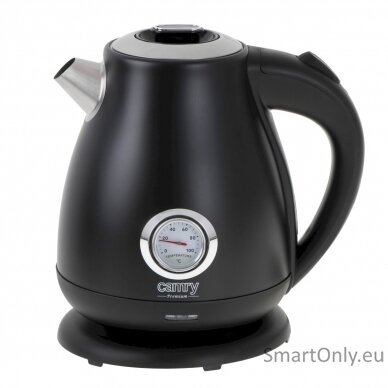 Camry Kettle with a thermometer CR 1344 Electric 2200 W 1.7 L Stainless steel 360° rotational base Black