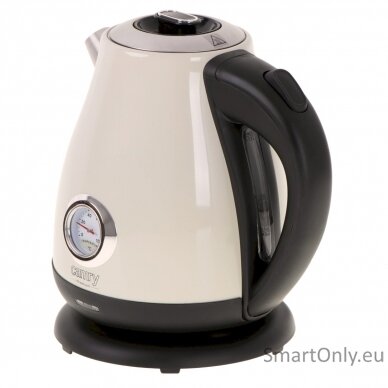 Camry Kettle with a thermometer CR 1344 Electric 2200 W 1.7 L Stainless steel 360° rotational base Cream 2