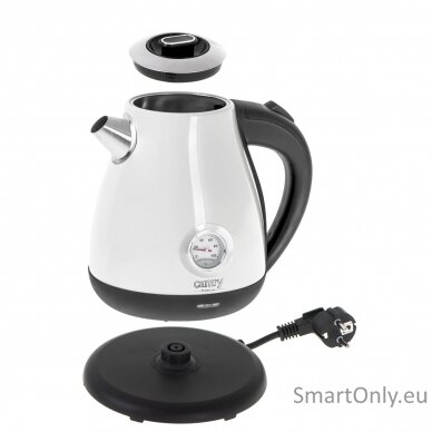 Camry Kettle with a thermometer CR 1344 Electric 2200 W 1.7 L Stainless steel 360° rotational base White 5