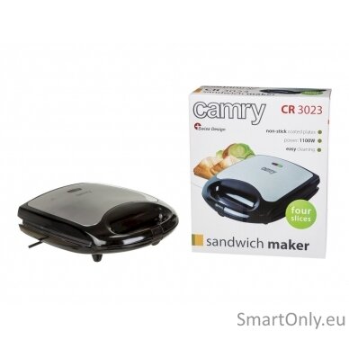 Camry Sandwich maker XL CR 3023 1500 W Number of plates 1 Number of pastry 4 Black 8