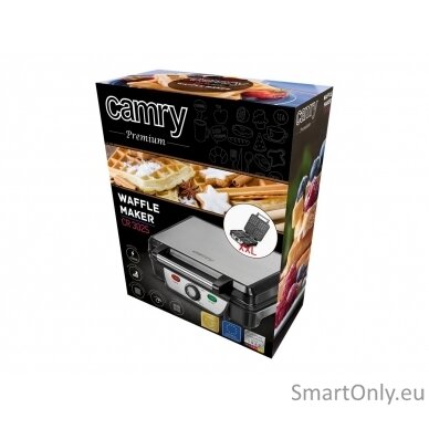 Camry Waffle maker CR 3025 1150 W Number of pastry 4 Belgium Black/Stainless steel 4