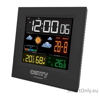 Camry Weather station CR 1166 Black, Date display