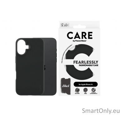 CARE by PanzerGlass Case Fashion Black iPhone 16 | CARE 2