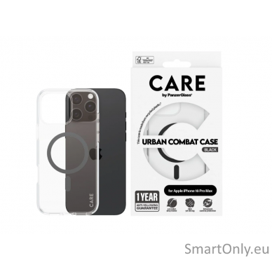 CARE by PanzerGlass Case Flagship Black MagSafe iPhone 16 Pro Max | CARE 2