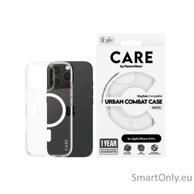 CARE by PanzerGlass Case Flagship White MagSafe iPhone16 PRO | CARE 2