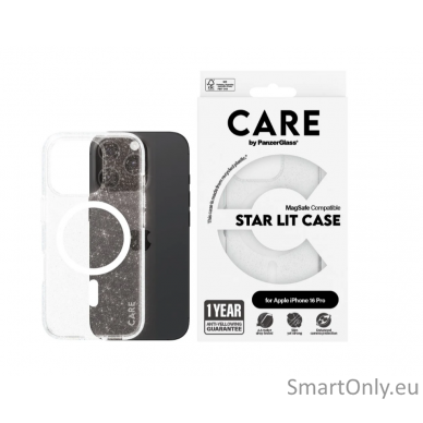 CARE by PanzerGlass Flagship Case Urban Combat Star Lit w. White MagSafe iPhone 16 Pro | CARE 2