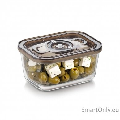 Caso Glass Vacuum Container with Plastic Lid | VacuBoxx Eco M | Transparent 4