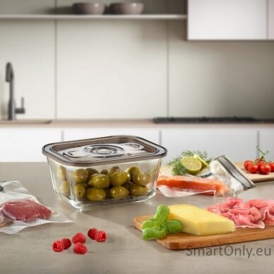 Caso Glass Vacuum Container with Plastic Lid | VacuBoxx Eco M | Transparent 5