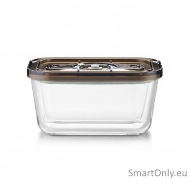 Caso Glass Vacuum Container with Plastic Lid | VacuBoxx Eco M | Transparent