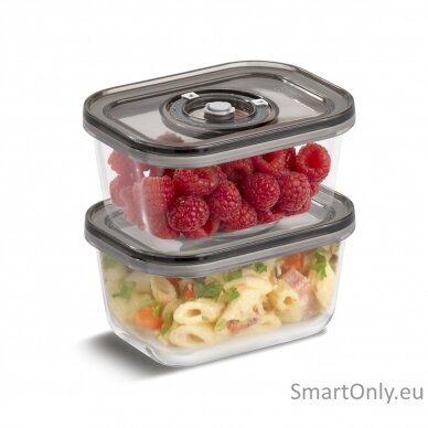 Caso Glass Vacuum Containers with Plastic Lid (2 pcs) VacuBoxx Eco-Duo S Transparent 2