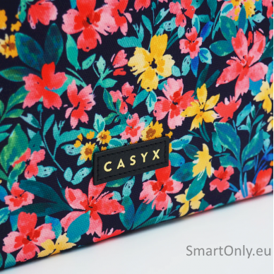 Casyx for MacBook 13”/14” - Canvas Flowers Dark 1