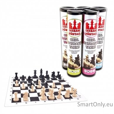 Chess World Roll Cylinder šachmatų rinkinys L dydis Star 1