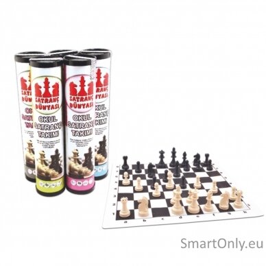 Chess World Roll Cylinder šachmatų rinkinys L dydis Star