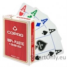 Copag 4 Colour pokerio kortos (Raudonos)