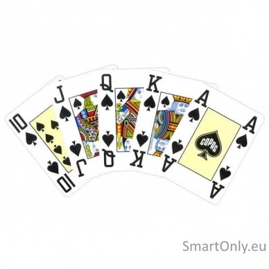 Copag 4 Corner Jumbo pokerio kortos baltoje dėžutėje (mėlynos) 1