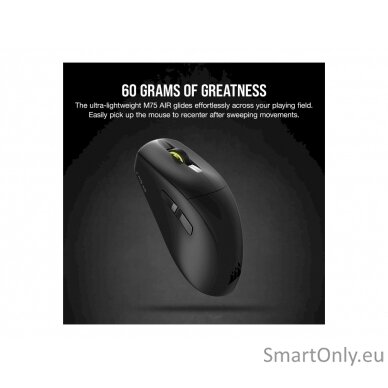 CORSAIR M75 AIR Gaming Mouse, Wireless, Black Corsair 12