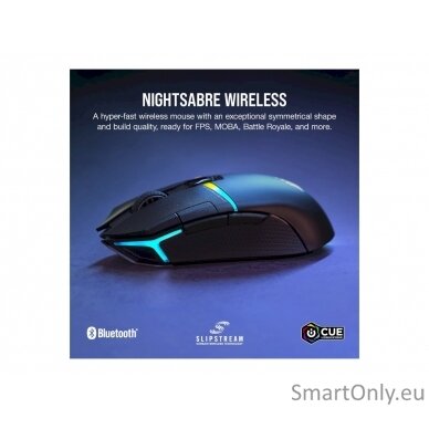 CORSAIR NIGHTSABRE RGB Gaming Mouse, Wireless, Black Corsair 13