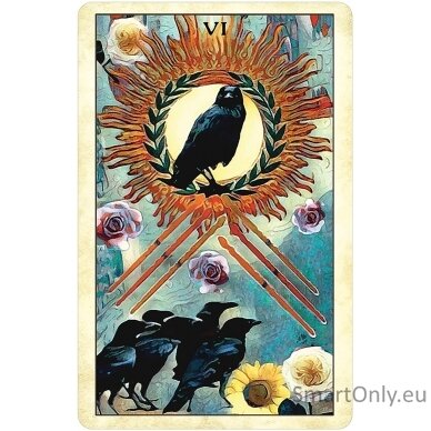 Crow Tarot kišeninio dydžio leidimo kortos US Games Systems 9