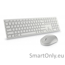 Dell Keyboard and Mouse KM5221W Pro Keyboard and Mouse Set Wireless Mouse included Keyboard Technology - Plunger; Movement Resolution - 4000 dpi RU 2.4 GHz White