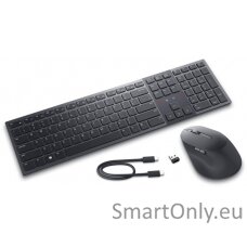 Dell Premier Collaboration Keyboard and Mouse KM900 Keyboard and Mouse Set Wireless Included Accessories USB-C to USB-C Charging cable LT USB-A Graphite Wireless connection