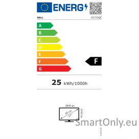 Dell LCD S2722QC 27 ", IPS, UHD, 3840 x 2160, 16:9, 4 ms, 350 cd/m², White, HDMI ports quantity 2, 60 Hz