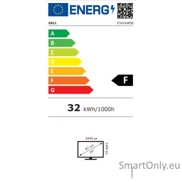 Dell LCD P3424WEB 34" IPS WQHD/3440x1440/HDMI,DP,USB/Black/5Y Dell 7