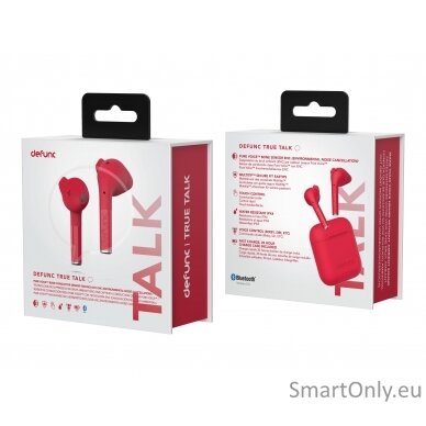 Defunc | Earbuds | True Talk | Built-in microphone | Bluetooth | Red 2