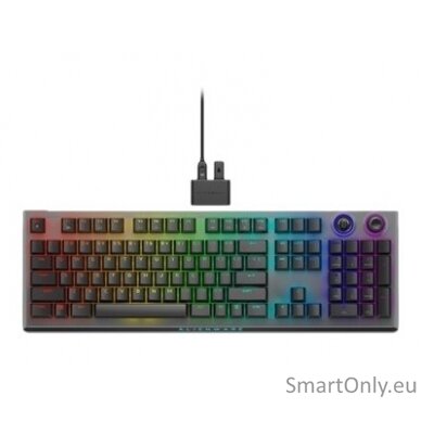 Dell Alienware Tri-Mode AW920K Wireless Gaming Keyboard AlienFX per-key RGB / 16.8 million colors; Hot Keys: Programmable, rocker switch and dial RGB LED light US Wireless Dark Side of the Moon CHERRY MX Red Bluetooth Wireless connection Numeric keypad 9