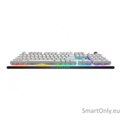 Dell Alienware Tri-Mode AW920K Wireless Gaming Keyboard AlienFX per-key RGB / 16.8 million colors; Hot Keys: Programmable, rocker switch and dial RGB LED light US Wireless Lunar Light CHERRY MX Red Bluetooth Wireless connection Numeric keypad 9