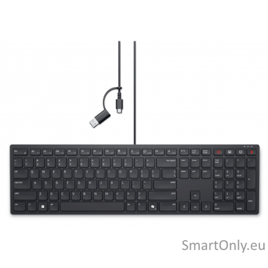 Dell | Collaboration Keyboard | KB525C | Keyboard | Wired | Estonian (QWERTY) | Black | USB-C