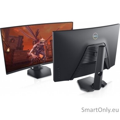 Dell Curved Gaming Monitor  S2721HGFA 27 ", VA, FHD, 1920x1080, 16:9, 1 ms, 350 cd/m², Black, Headphone Out Port, 144 Hz, HDMI ports quantity 2 1