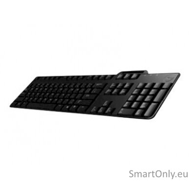 Dell KB813 Smartcard keyboard Wired This Smartcard keyboard provides durable typing solution through spill-resistant, low profile quiet keys with a removable palm rest that helps provide a comfortable typing experience. Its wired connection helps provide  5