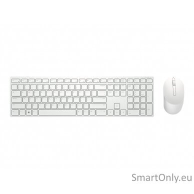 Dell Keyboard and Mouse KM5221W Pro Keyboard and Mouse Set Wireless Mouse included Keyboard Technology - Plunger; Movement Resolution - 4000 dpi US 2.4 GHz White 4