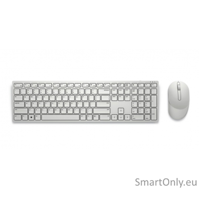 Dell Keyboard and Mouse KM5221W Pro Keyboard and Mouse Set Wireless Mouse included Keyboard Technology - Plunger; Movement Resolution - 4000 dpi RU 2.4 GHz White 2