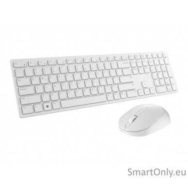 Dell Keyboard and Mouse KM5221W Pro Keyboard and Mouse Set Wireless Mouse included Keyboard Technology - Plunger; Movement Resolution - 4000 dpi RU 2.4 GHz White 5