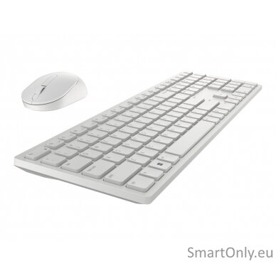 Dell Keyboard and Mouse KM5221W Pro Keyboard and Mouse Set Wireless Mouse included Keyboard Technology - Plunger; Movement Resolution - 4000 dpi RU 2.4 GHz White 6