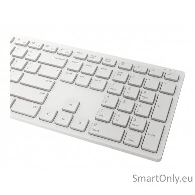 Dell Keyboard and Mouse KM5221W Pro Keyboard and Mouse Set Wireless Mouse included Keyboard Technology - Plunger; Movement Resolution - 4000 dpi RU 2.4 GHz White 8